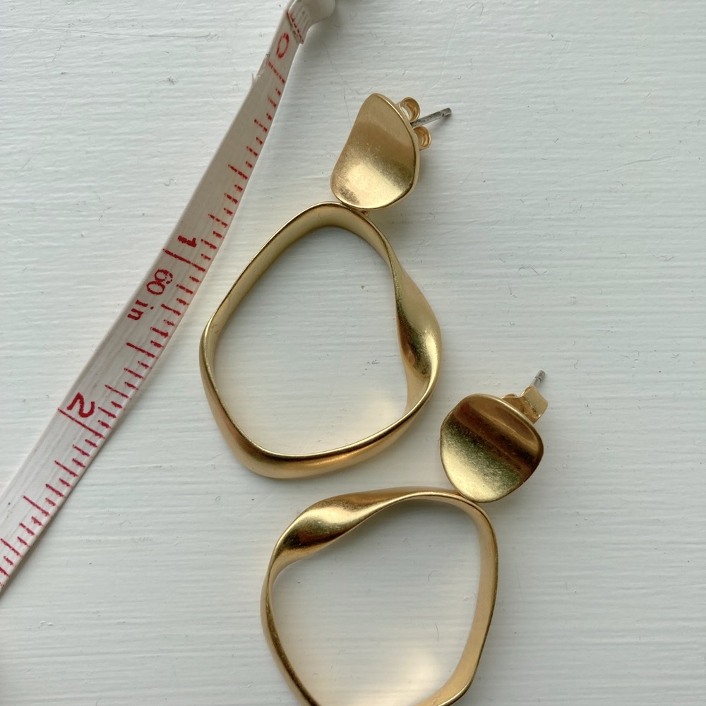 Madewell Gold/Brass Earrings - Picture 2 of 3